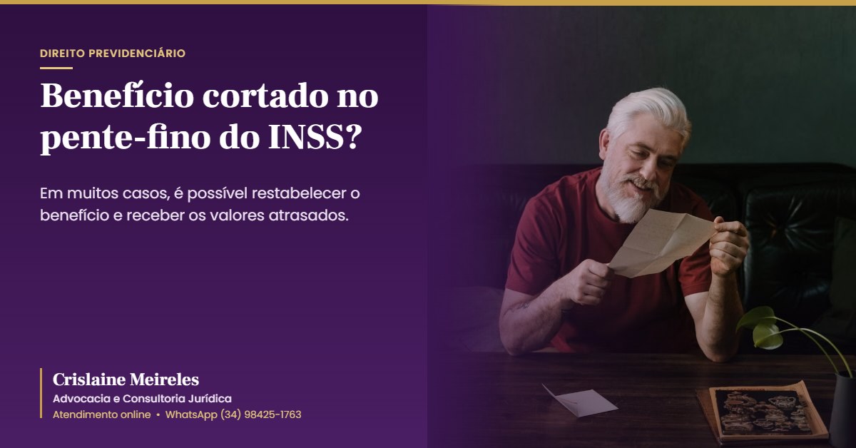 Pente-fino do INSS: aposentado lendo carta de convocação
