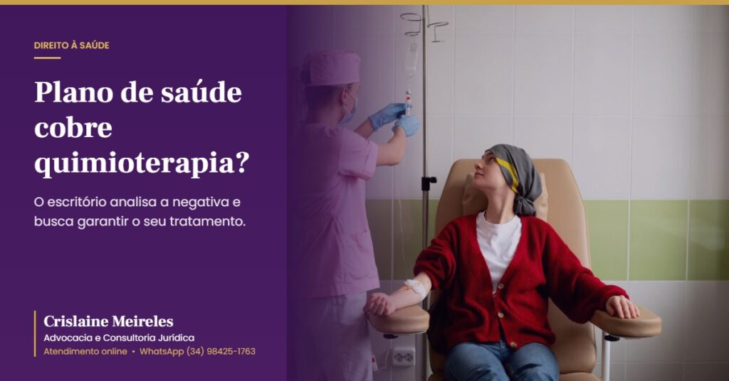 Paciente recebendo quimioterapia na veia: plano de saúde cobre quimioterapia